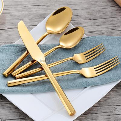 China New Design Handle Jieyang Table Viable Diamond Shaped Cutlery Stored Knife Set High Mirror Polish Stainless Steel Cutlery for sale