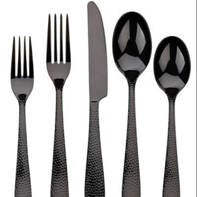 China Viable high-class new arrival spoon fork set stainless steel spoon and fork rose gold knife set for hotel for sale