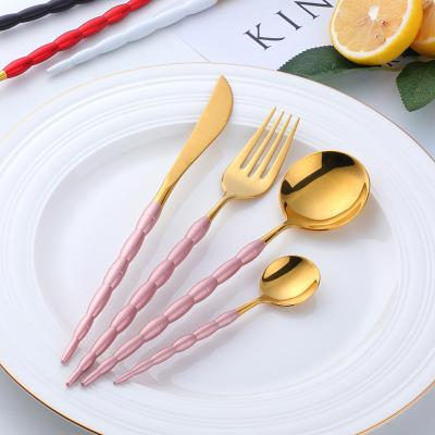 China Stocked Hot Sale Jieyang Cutlery Spoon Set 24 Pcs Spoon Fork Set 18-8 Cutlery Set Stainless Flatware for sale