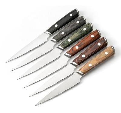 China Sustainable Kitchen, France Laguiole Wood Steak Knives Stainless Steel Table Knife Steak Knife Set Dining for sale