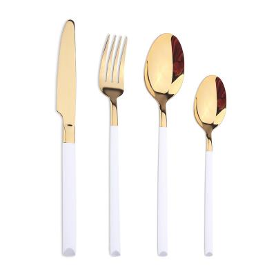 China Viable Direct Wholesale Cheap Price Tableware Factory Restaurant Tableware High Mirror Polished Stainless Steel Dinnerware Set for sale