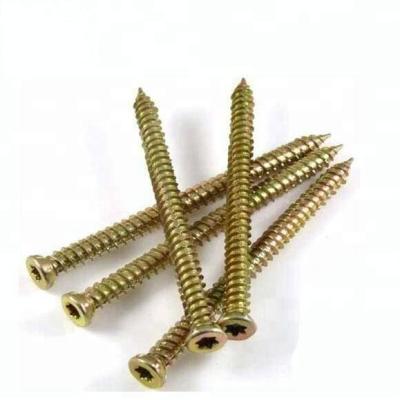 China Flat Screw Concrete Yellow Zinc Torx Screws for sale