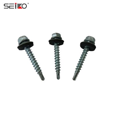 China HEX Galvanized Hex Joint Head Reduced Point Roofing Screws Self Drilling Screw for sale