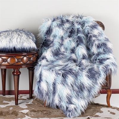 China Faux Fur Winter Anti-pilling Throw Plush Blanket Comfortable Fluffy Blanket Warm Mongolian Blanket for Autumn Bed for sale