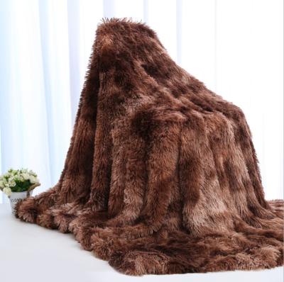 China Anti-pilling Faux Fur Throw Blanket For Couch Fuzzy Plush Fluffy Soft Fleece Blankets And Throws for sale