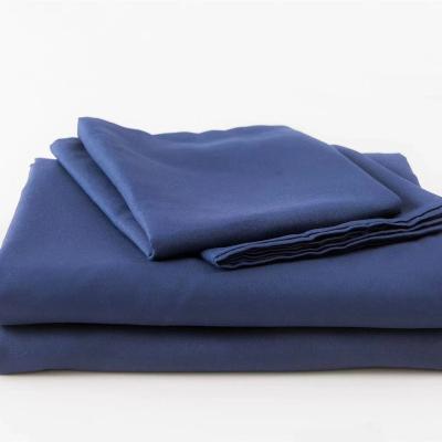 China Anti-Pull Fiber Cotton Polyester Micro Fitted Sheet Pillow Case 4PCS Bedding Set for sale