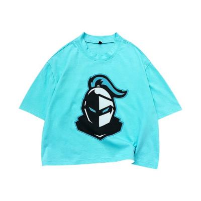 China Custom Heavyweight T-shirt OEM Cotton Boxy Empty T-shirt Off Shoulder 100% Drop Other Size Free Women's T-shirt for sale