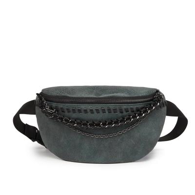 China 2021 New Water Proof Design Waist Bag PU Weave Soft Leather Pussy Pack for sale