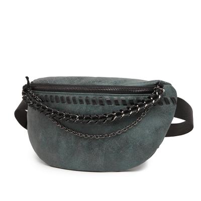 China Water Proof PU Waist Bag Vintage Bum Bag Unisex Fashion Belt Weaving Bag Hot Sale for sale