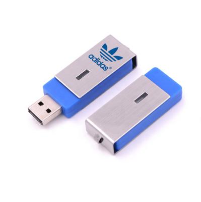 China USB open automatically by rotating 360° ° Portable Logo USB Stick 8GB 16GB 32GB USB Flash Drive Customized Promotional Flash Memory Disk for sale