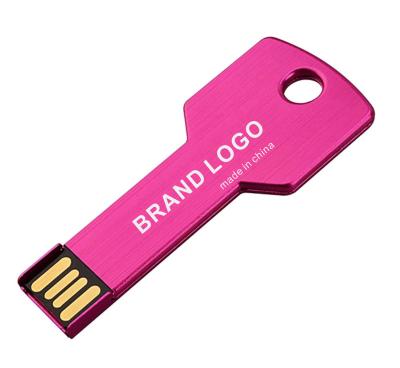 China Custom USB 2.0 Metal Memorias Pendrive 16GB 32GB Memory Sticks Pen Drive 128GB Flash Logo USB Stick for sale