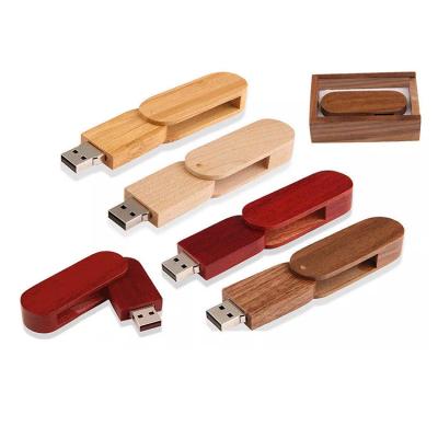 China Wooden USB Drive 2.0 Wholesale Wood / Bamboo Swivel Stick USB Flash Memory for sale