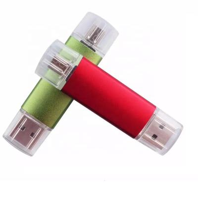 China 2 in 1 android port OTG phone usb + usb pendrive for android custom flash drive 128gb memoies disk for sale