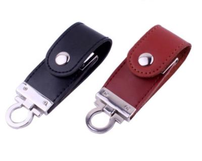 China Full capacity usb drive keychain metal +Leather usb cpu leather flash pendrive memory custom logo high quality leather flash drive 16gb 100% material for sale