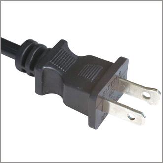 China USA Power Lead/UL certified 2 Core round Flexible Cable with 1-15p Plug with Buckle for sale