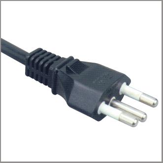 China Uc/Inmetro AC Power cable with 3-pin plug, Brasil home appliance power supply cords for sale