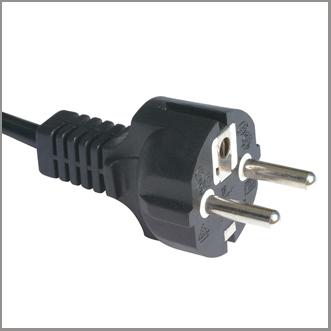 China VDE European type F power cord with CEE7/7 straight plug for sale