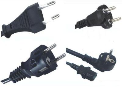 China VDE European power supply cords with CEE7/7 CEE7/16 schuko plugs for sale