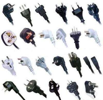 China World wide AC power supply cords with all kinds of certificates for sale