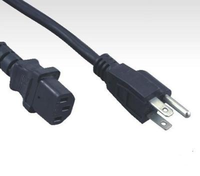 China North American cord set, UL/CSA approved C13 power cords with Nema 5-15p plug for sale