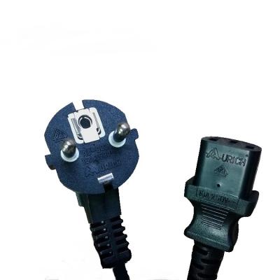 China VDE approved C13 power supply cord, European schuko cord set for sale