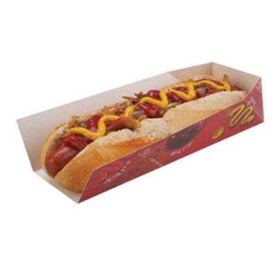 China Food Grade Disposable Hot Dog Paper Container for sale