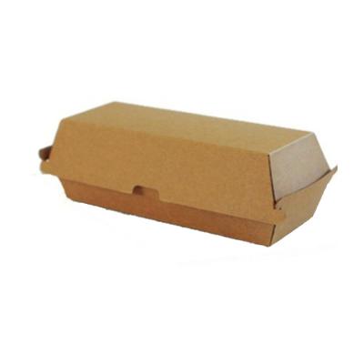 China Good Quality Biodegradable Disposable Paper Packaging Hot Dog Boxes for sale