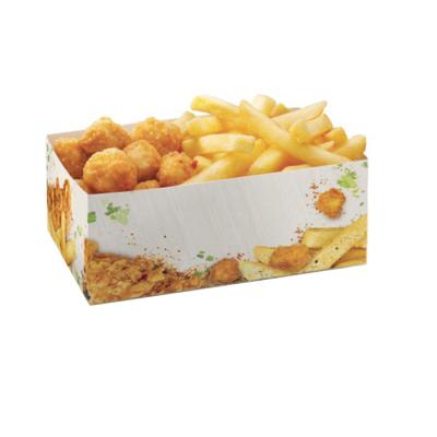 China Disposable Take Away Custom Cardboard Fries Chicken Box For Sale for sale