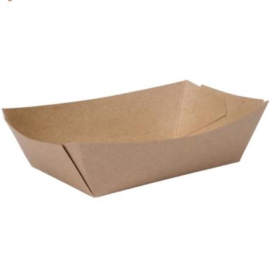 China Disposable Eco - Friendly Kraft Foood Tray For Fries , Baking Trays Cardboard for sale