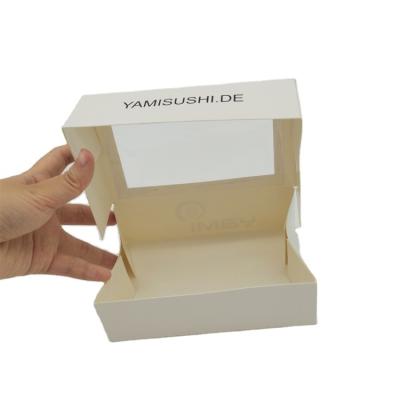 China Biodegradable Packaging Paper Sushi Logo Printing Fast Food Togo Takeout Box for sale