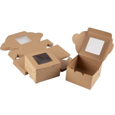 China Disposable Custom Printed Recyclable Cardboard Sheet Paper Cake Divided Cup Box for sale