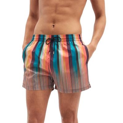 China wholesale Anti-wrinkle beach shorts men printed swimwear short swimsuit two eyelets with pocket swimming shorts for sale