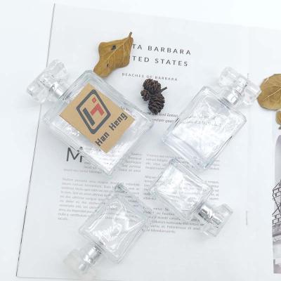 China Logo Custom Promotion Luxury 20ml 30ml 50ml 100ml High Quality Refillable Empty Fancy Glass Crimp Spray Perfume Bottles Packaging for sale