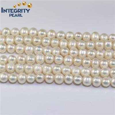 China Zhuji 8-9mm Potato Shape Genuine Freshwater Cultured Genuine Freshwater Pearl Line Freshwater Pearl Wholesale Natural Freshwater Pearl Price Real Pearl for sale