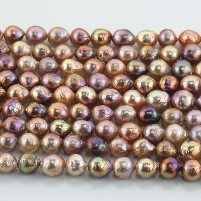 China Freshwater Pearl 11-12mm AA+ Grade Natural Nucleated Freshwater Edison Pearl Multi-Blend Color Freshwater Baroque Pearls Freshwater Pearls for sale