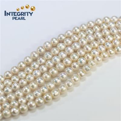 China Baroque Edison Wrinkle Freshwater Loose Pearl Strand 9-10mm Natural Loose Color Freshwater Pearl for sale