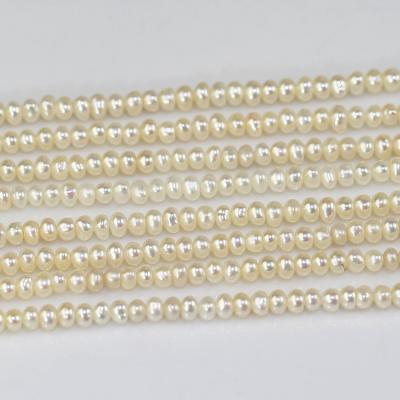 China Wholesale White Oval Freshwater Pearl Strand Mini Size Pearl 2.5-3mm Tiny Shape Potato Freshwater Pearls Small Pearl Necklace for sale