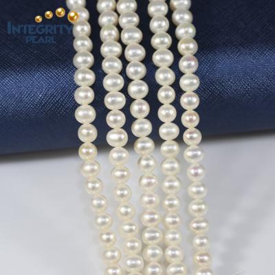 China wholesale price freshwater short potato 7-8mm Zhuji pearl 3A pearl 3A pearl strands diy freshwater string for sale