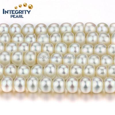 China 3A Button Natural Freshwater White Loose Pearl 8mm Cheap Pearl Beads for sale