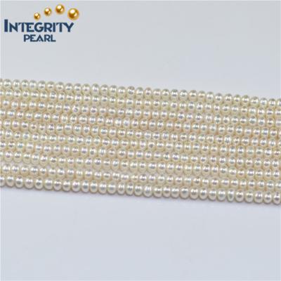 China Pearl Wholesale 4-5mm Good Quality Button Freshwater Pearl Beads Freshwater Pearl Loose Strand for sale