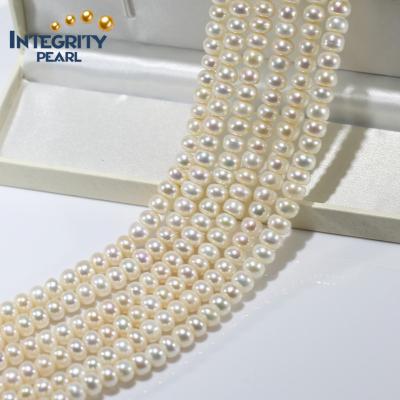 China Pearl 8mm Factory Price Natural Pearl Wholesale White Freshwater Pearls Button Freshwater Pearls for sale