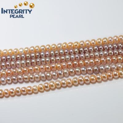 China Pearl 7-8mm Nice Quality Freshwater Pearl Strand Colorful Cultured Natural Freshwater Pearl String The Real Pearl Wholesale for sale