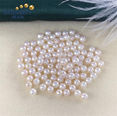 China Half Hole Pearl 3-3.5mm AA One Drilled Freshwater Round Loose Freshwater Pearl Maker Loose Natural Pearl for sale