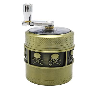 China Custom Size Zinc Operated Chinese Medicine Grinder Zinc Make Tobacco Hand Crank Grinder for sale