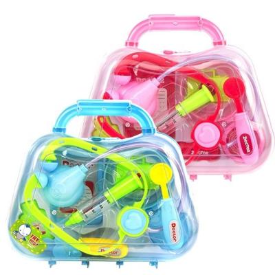 China Doctor's Toy Stethoscope Toolbox Simulation Medicine Doctor's Box Plays Set Children Funny for sale