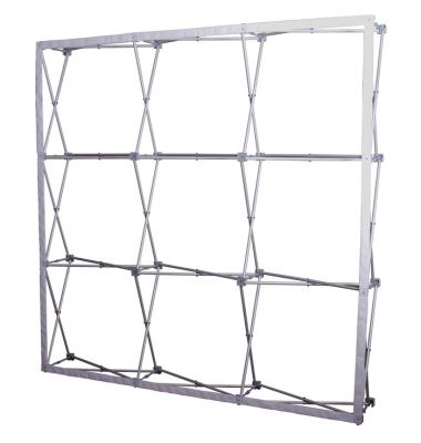 China Aluminum Alloy Premium Custom Design Folding Pop Up Rack Fabric Display Backdrop for sale