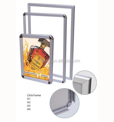 China Aluminum Snap Round Corner Photo Poster Clip Frame Trimmed Picture Frame for sale