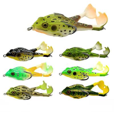 China Wholesale Rotating Bass Thunder Frog Water 9cm/13.7G Bionic Road Bait Simulation Bionic Bait Bait Two Leg Floating Outdoor Fishing Underwater for sale