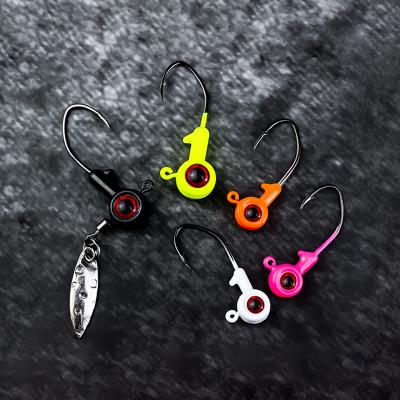 China Good Quality 1.75g/3.5g Durable Lead Jig Hook Jig Head Head Spinner Bait For Bass And Crappie for sale