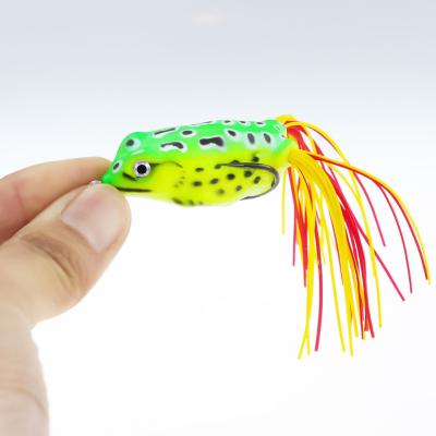 China Vivid Swimming Soft Action Snakeheaded Fish Frog Fishing Lure Bass Multicolor Floating Lure for sale